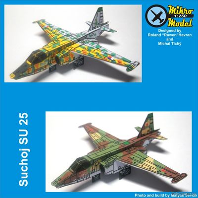 Сборная бумажная модель / scale paper model, papercraft Su-25 (PR Models) 