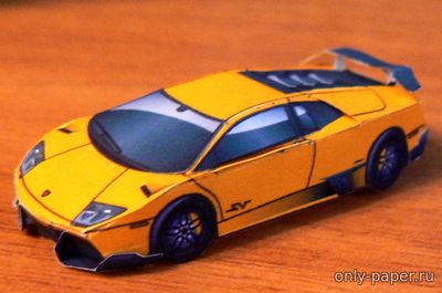 Сборная бумажная модель / scale paper model, papercraft Lamborghini Murcielago LP670-4 SV [Atlantic3D] 