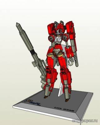 Модель робота MS Girl Gundam из бумаги/картона