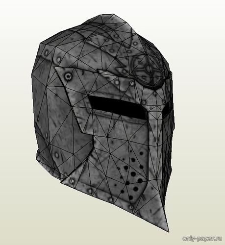 Модель шлема Стражи Рассвета из бумаги/картона