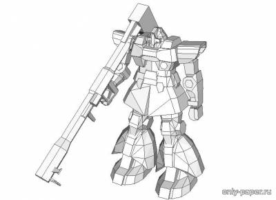 Модель робота MS-09 Dom Gundam из бумаги/картона