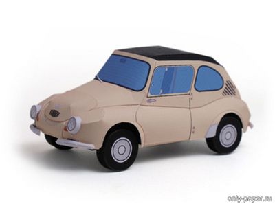 Сборная бумажная модель / scale paper model, papercraft Subaru 360 (Ichiyama's Paper Cards) 