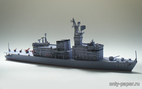 Модель вспомогательного судна JMSDF ATS 4202 «Kurobe» из бумаги/картон