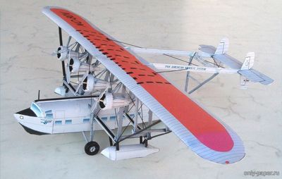 Модель самолета Sikorsky S-40 из бумаги/картона