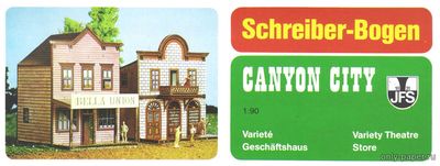 Сборная бумажная модель / scale paper model, papercraft Canyon City - Variety Theatre & Store (Schreiber-Bogen 71835) 
