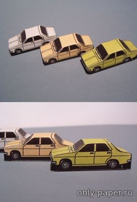 Сборная бумажная модель / scale paper model, papercraft Dacia 1300 ( АВС 1993-14) 