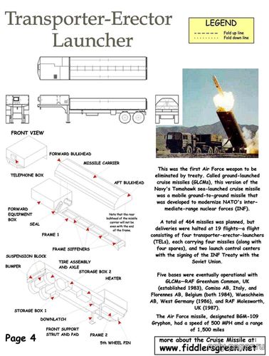 Модель мобильной ракетной установки из бумаги/картона