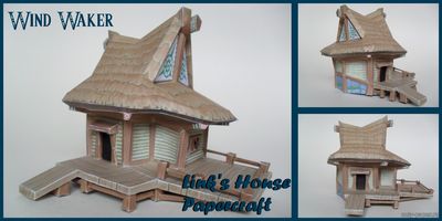 Сборная бумажная модель / scale paper model, papercraft Link's House / Дом Линка (Legend of Zelda) 