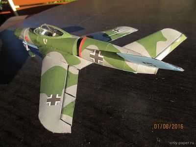 Сборная бумажная модель / scale paper model, papercraft Messerschmitt Me P-1110 «Sperber» (Rudolf Heger) 