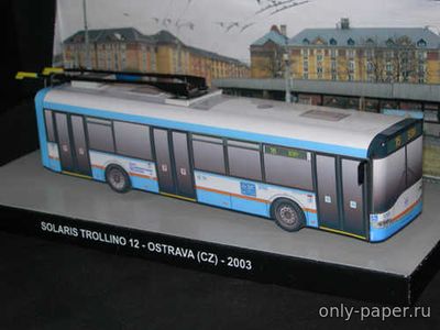 Модель троллейбуса Solaris Trollino 12 из бумаги/картона