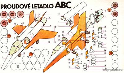 Сборная бумажная модель / scale paper model, papercraft Proudove letadlo [ABC 16/1982] 