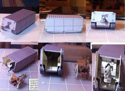 Сборная бумажная модель / scale paper model, papercraft Crompton Emplacement Destroyer 
