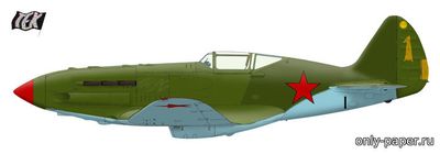 Модель самолета МиГ-3 из бумаги/картона