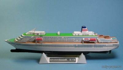 Сборная бумажная модель / scale paper model, papercraft Круизное судно Asuka (Toshimasa Mitsutake) 