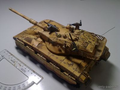Сборная бумажная модель / scale paper model, papercraft Izraelsky tank Merkava II [ABC 13-15/1995] 