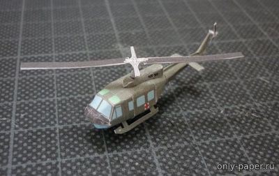 Сборная бумажная модель / scale paper model, papercraft Bell UH-1B/UH-1D/UH-1N/Agusta-Bell AB-212 (Bruno VanHecke) 