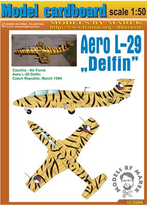 Сборная бумажная модель / scale paper model, papercraft Aero L-29 Delfin (Model cardboard) 