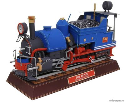 Модель паровоза «Toy Train» из бумаги/картона