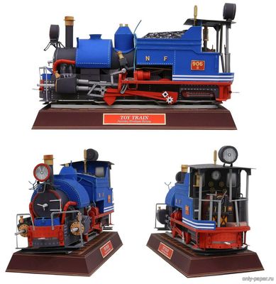 Модель паровоза «Toy Train» из бумаги/картона