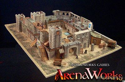 Модель игрового поля ArenaWorks из бумаги/картона