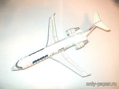 Сборная бумажная модель / scale paper model, papercraft Bombardier CRJ-200 