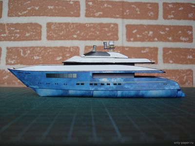 Модель моторной яхты Burger project 0544-51m из бумаги/картона