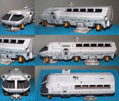 Модель лунного автобуса из бумаги/картона