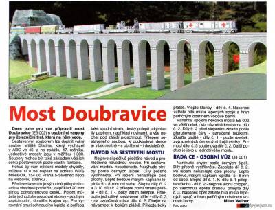 Сборная бумажная модель / scale paper model, papercraft Мост в Дубравице / Most Doubravice (ABC 14-17/2002) 