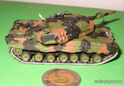 Сборная бумажная модель / scale paper model, papercraft Leopard 2A4 [PR Models] 