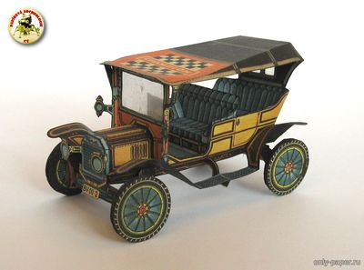 Сборная бумажная модель / scale paper model, papercraft Ford T «Plechová Líza» (ABC 16/1968) 