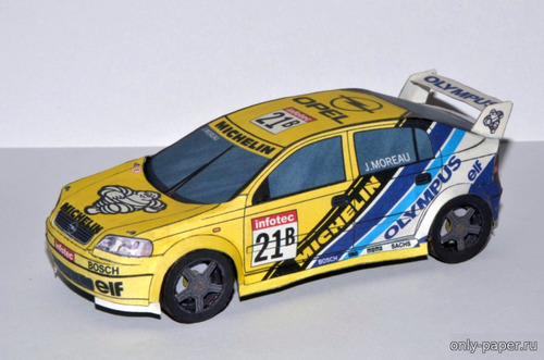 Сборная бумажная модель / scale paper model, papercraft Opel Astra Kit Car (ABC 2/2001) 