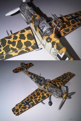 Сборная бумажная модель / scale paper model, papercraft Messerschmitt Me-109 [Fiddlers Green] 