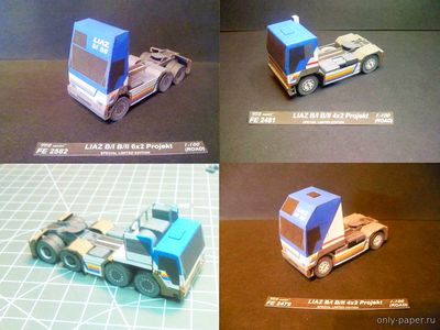 Сборная бумажная модель / scale paper model, papercraft Liaz Project (25 вариантов) [FDS] 