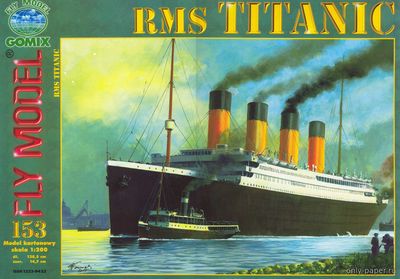 Сборная бумажная модель / scale paper model, papercraft RMS Titanic (Fly Model 153) 