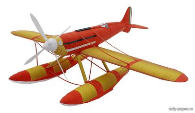 Модель самолета Macchi M.C.72 из бумаги/картона