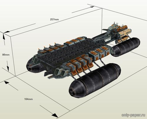 Модель ракетной платформы «Митридат» из бумаги/картона
