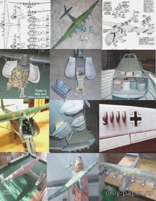 Сборная бумажная модель / scale paper model, papercraft Messerschmitt Me.321/323 Gigant [Fiddlers Green] 