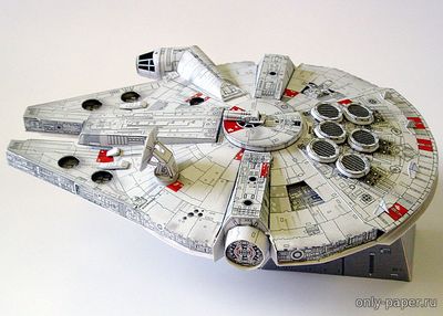 Сборная бумажная модель / scale paper model, papercraft Космический корабль "Тысячелетний сокол" / Millenium falcon (Звездные войны) 