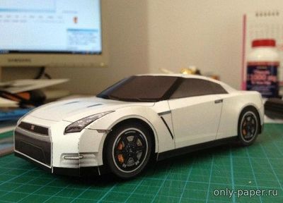 Сборная бумажная модель / scale paper model, papercraft Nissan GT-R Egoist [HD Paper] 
