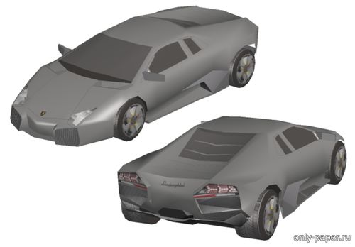 Модель автомобиля Lamborghini Reventon из бумаги/картона