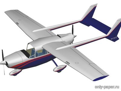 Сборная бумажная модель / scale paper model, papercraft Cessna 336 Skymaster 