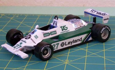 Сборная бумажная модель / scale paper model, papercraft Williams FW 07B - Alan Jones (Canadian GP 1980) (ModelyF1) 