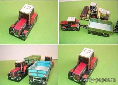Сборная бумажная модель / scale paper model, papercraft Zetor UR II[ABC 1989-19] 