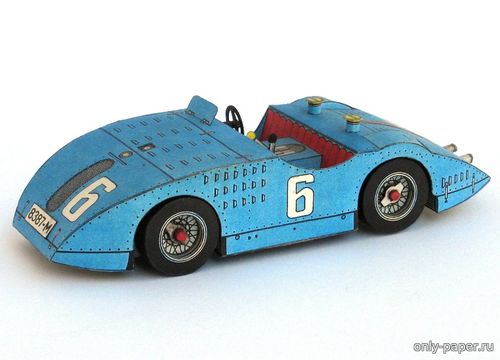 Модель автомобиля Bugatti T32 из бумаги/картона