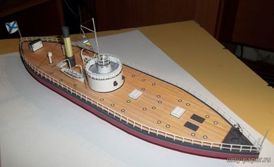 Сборная бумажная модель / scale paper model, papercraft Башенная броненосная лодка, или монитор типа «Ураган» 1864 (AlexeyL) 