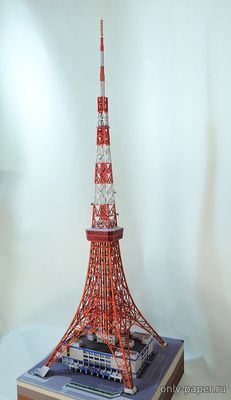 Сборная бумажная модель / scale paper model, papercraft Токийская башня / Tokyo Tower (uhu02) 