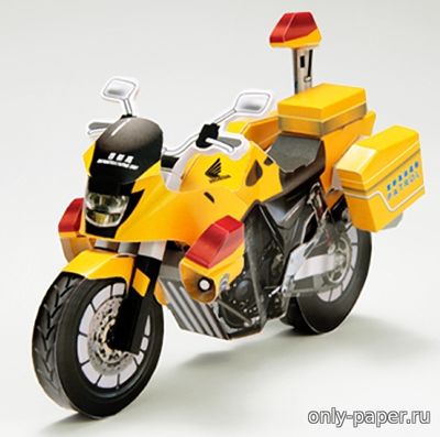 Сборная бумажная модель / scale paper model, papercraft Патрульный мотоцикл / Patrol Motorbike 