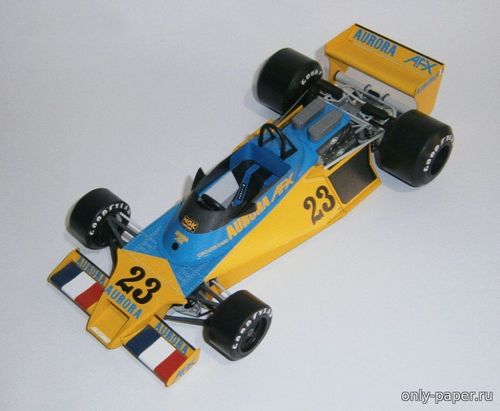 Сборная бумажная модель / scale paper model, papercraft Surtees TS20 - J.P.Jaussaud - F1 Aurora AXF-GP Nogaro 1979 