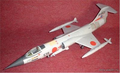 Сборная бумажная модель / scale paper model, papercraft F-104J Starfighter (P.Model) 