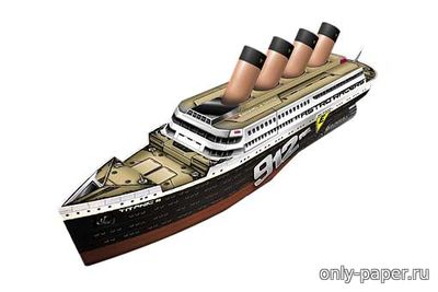 Сборная бумажная модель / scale paper model, papercraft Astro Racer - Titanic III Spaceship (Jan Rükr) 